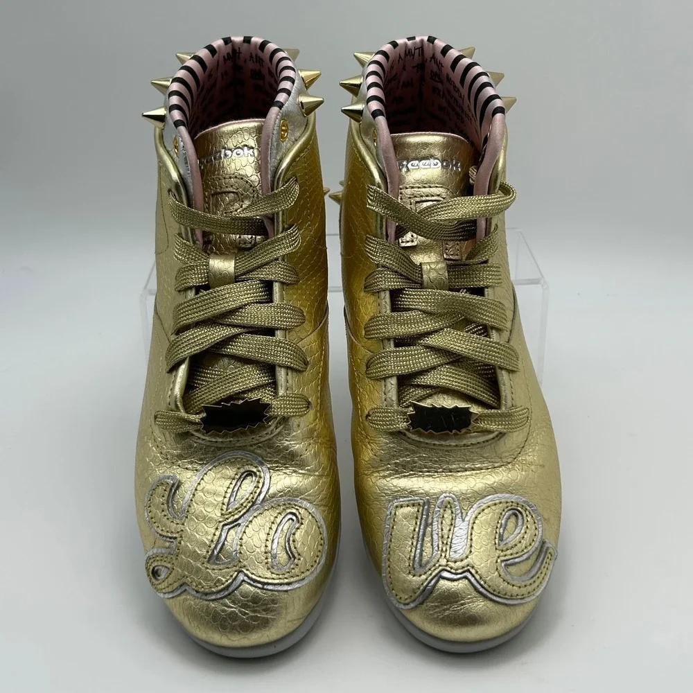 Melody‎ Ehsani Reebok Love Betwixt Mid Gold Python Spiked High Top  8 Streetwear